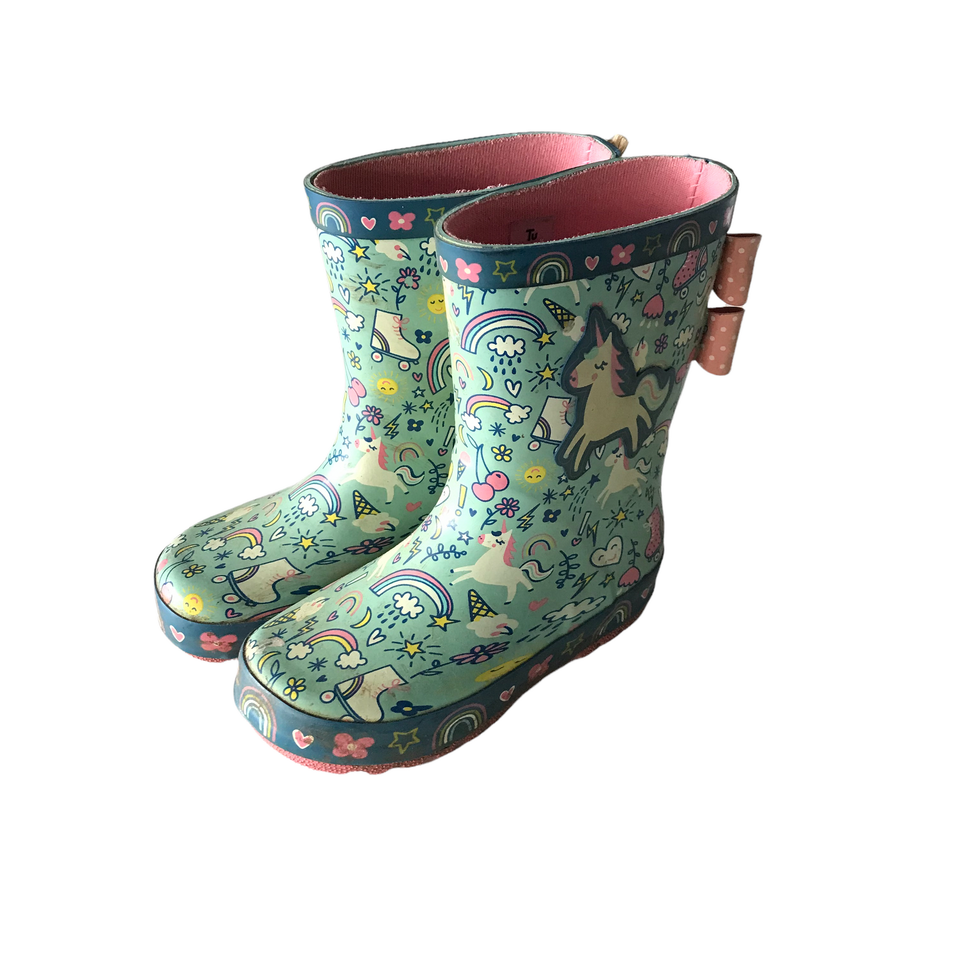 Tu Turquoise Unicorn Wellies Shoe size 10 jr ApparelXchange CIC