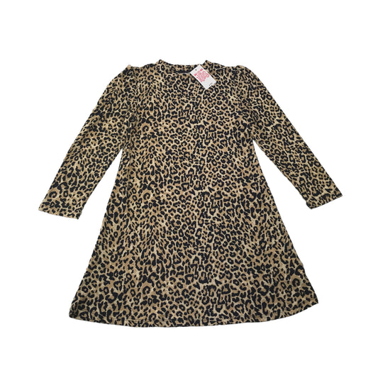 Matalan Brown Leopard Print T-shirt Dress Age 8