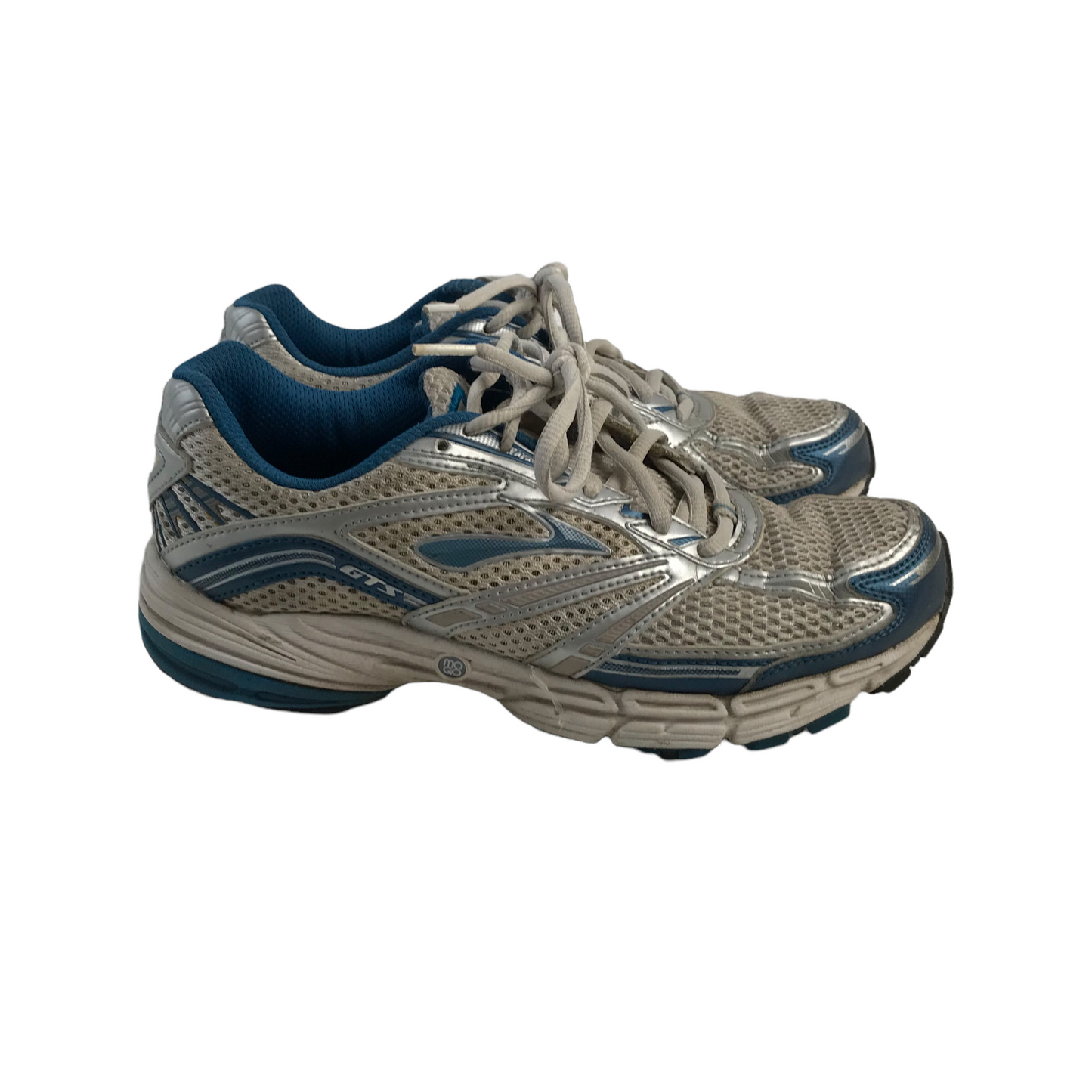 Brooks Adrenaline GTS Silver and Blue Running Trainers Size UK 6.5
