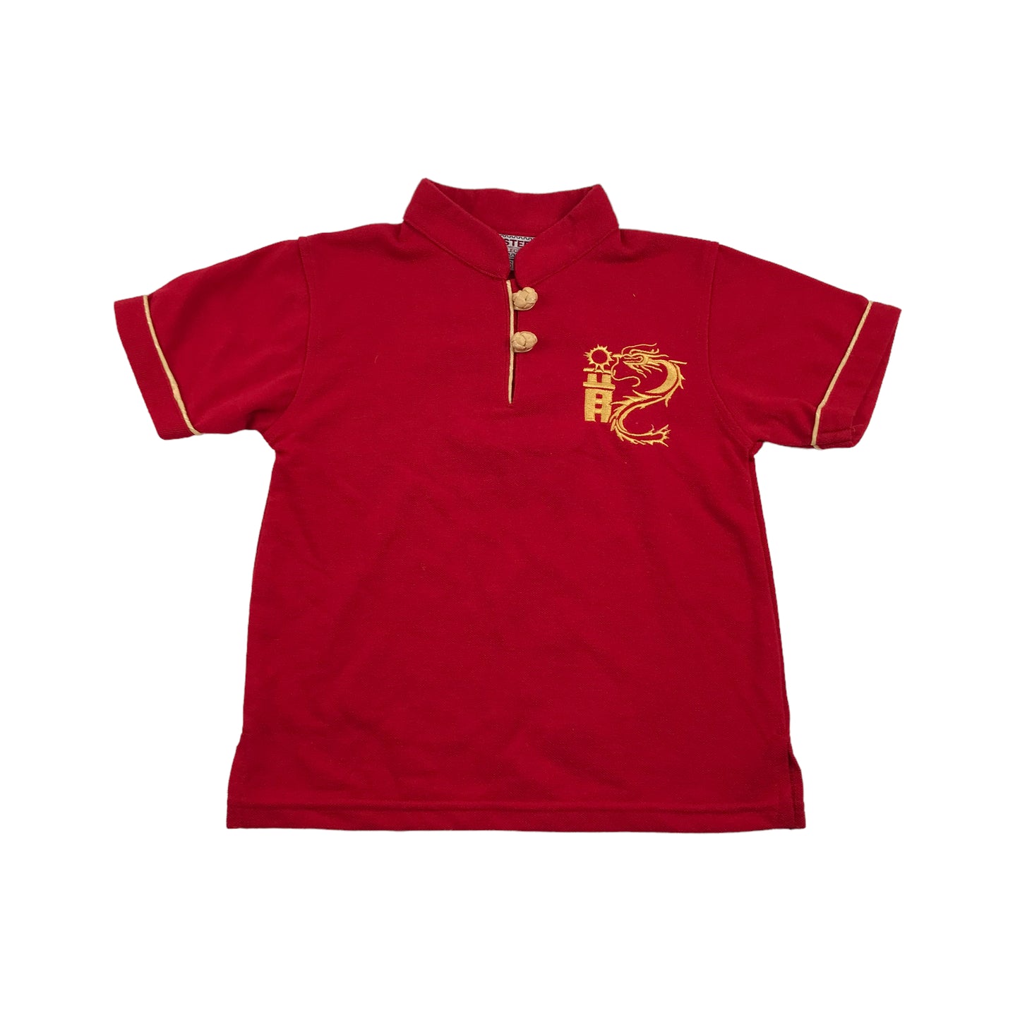 Eastern Collection Red Standing Collar T-shirt Age 5-6