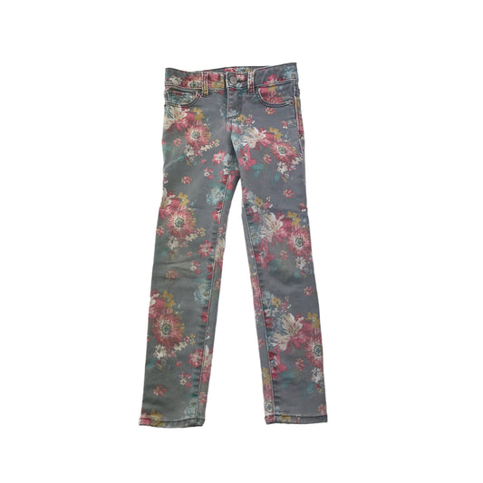 GAP Grey Floral Skinny Jeans Age 6