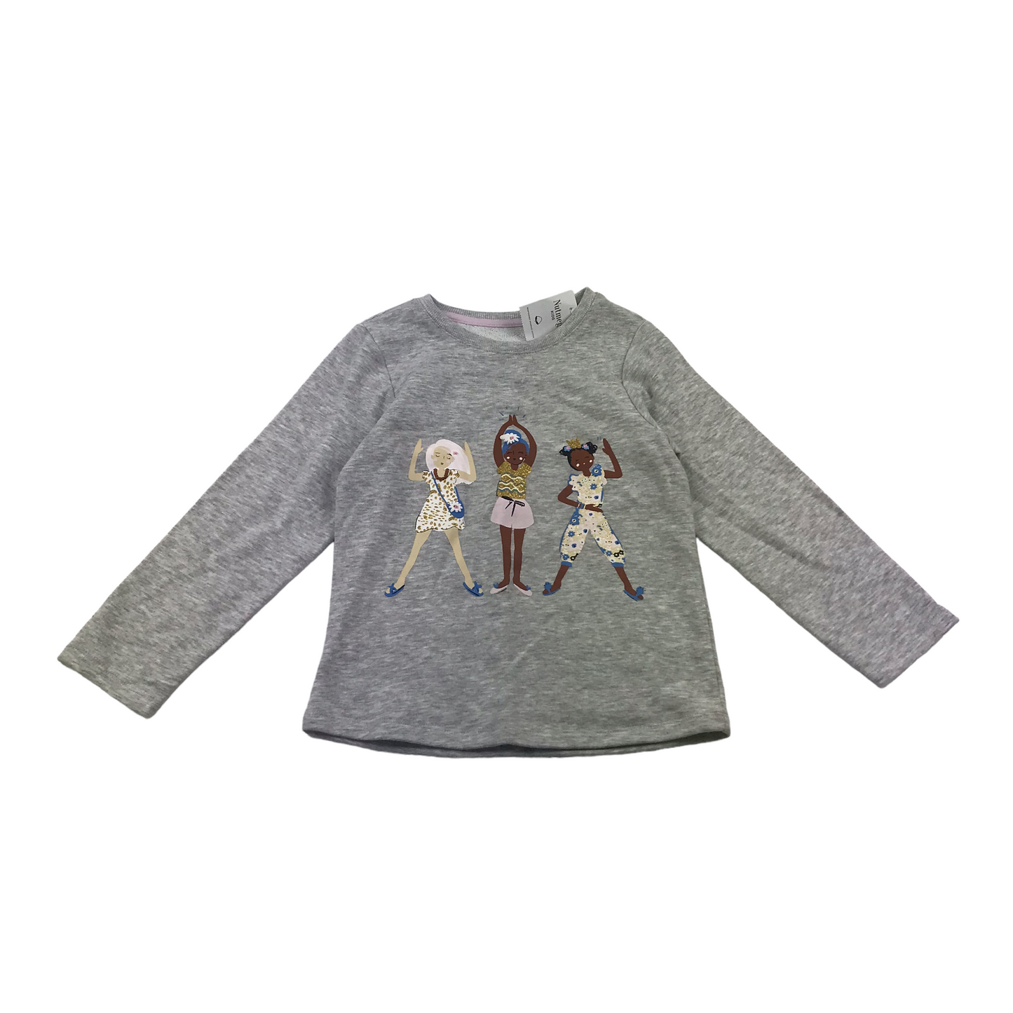 Nutmeg Grey Print Sweater Jumper age 5