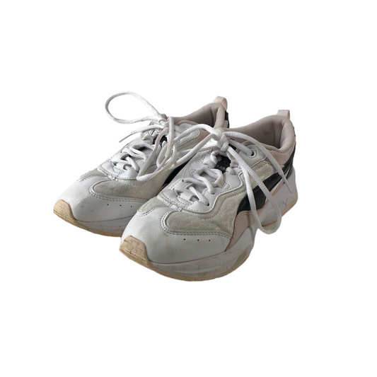 Puma White and Pink Trainers Size UK 3