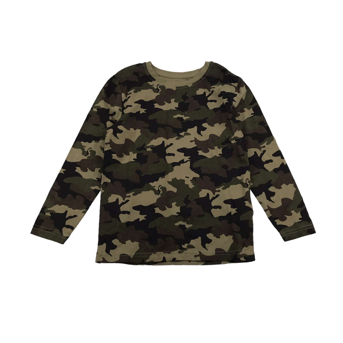 Primark Green and Brown Camo T-shirt Age 5