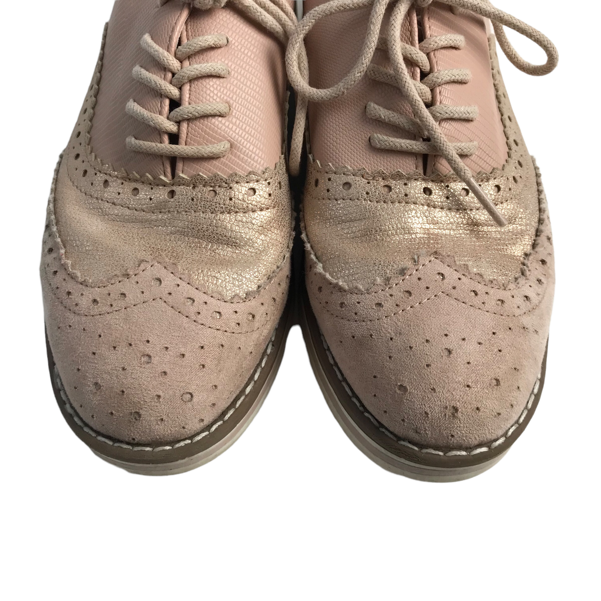Primark Pink Brogue Style Shoes Size UK 4 ApparelXchange CIC