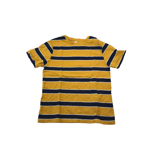 Primark Yellow Navy Stripes T-Shirt Age 8