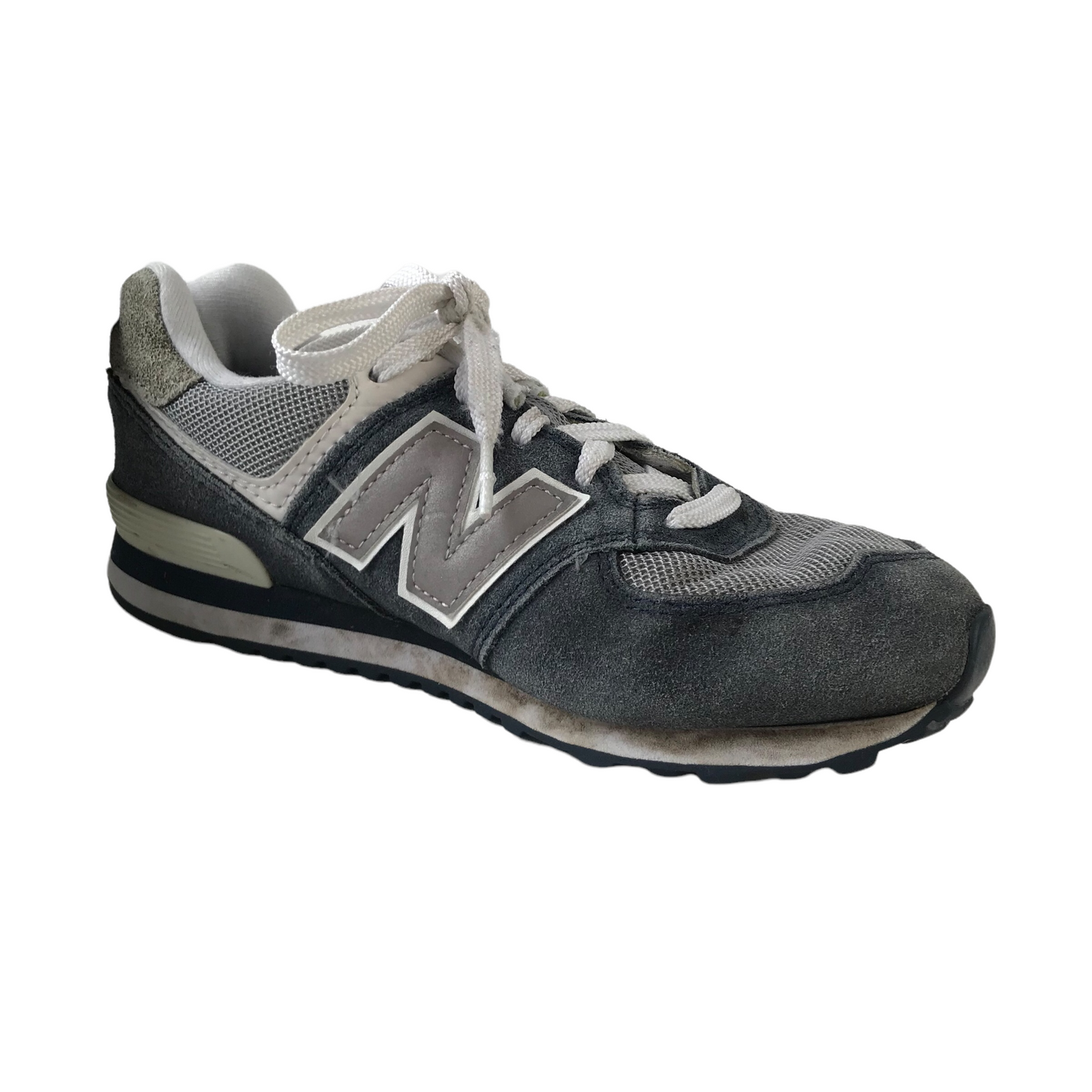 New Balance Navy Blue and Grey Trainers Size UK 3