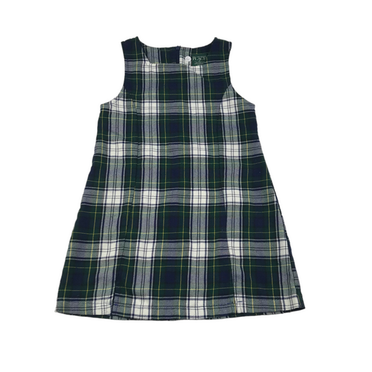 The Children's Place Green Tartan Pinafore Dress Age 6