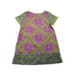 Monsoon Green and Pink Pattern Mini Dress Age 11