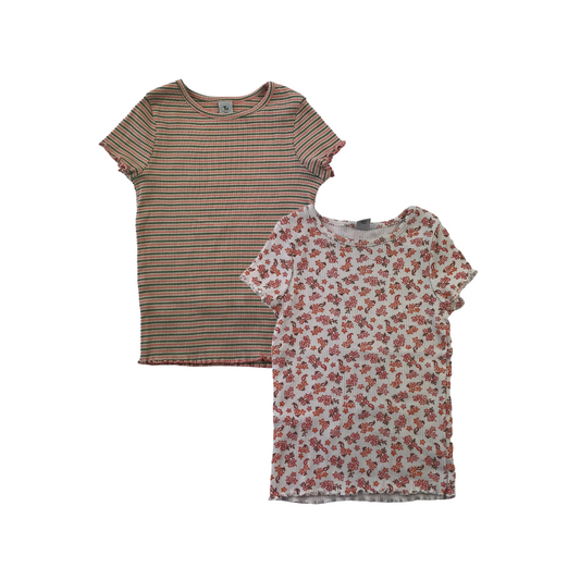 Tu Floral and Stripy T-Shirts Bundle Age 5