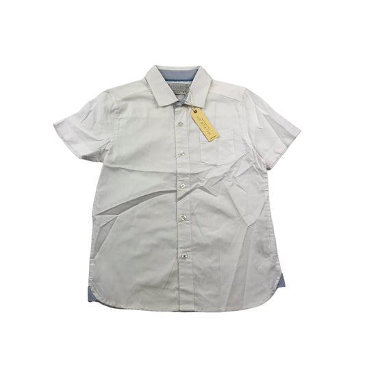 John Lewis White Short Sleeve Shirt Age 8