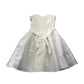 Monsoon White and Golden Lace Detailing Flared Dress Age 4