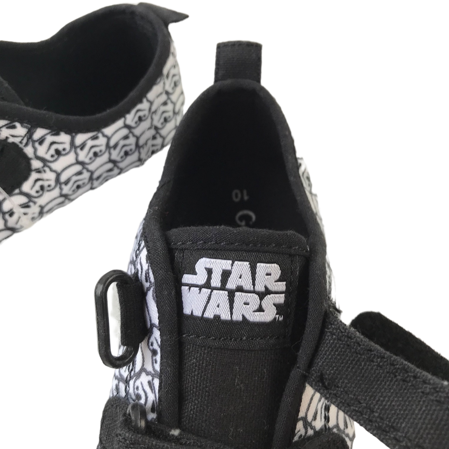 George Black and White Star Wars Trainers Size UK 10 junior