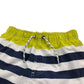 Lee Cooper Navy Stripy and Yellow Swim Trunks Age 7