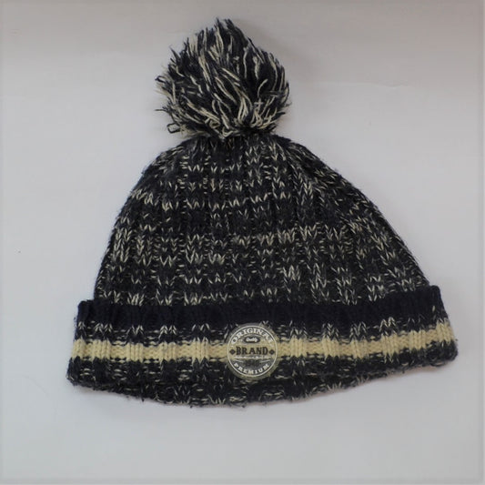 Grey and Black Bobble Hat