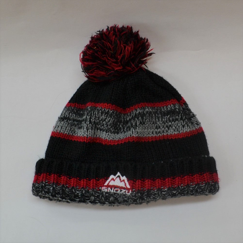 Black and Red Bobble Hat