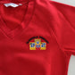 *Glendale Primary Red v-neck Sweatshirt