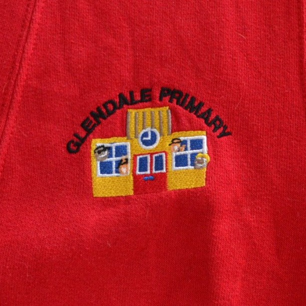 *Glendale Primary Red Jersey Cardigan