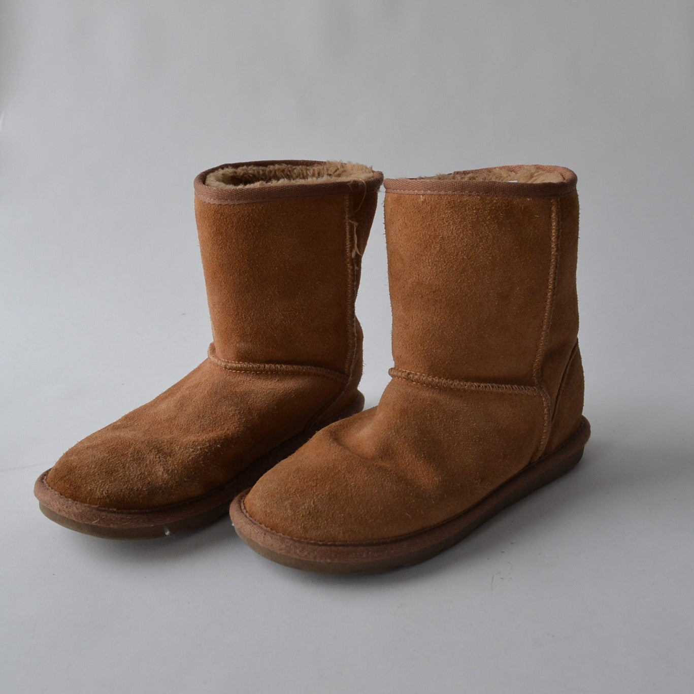 Next Brown Fluffy Boots Shoe Size 2