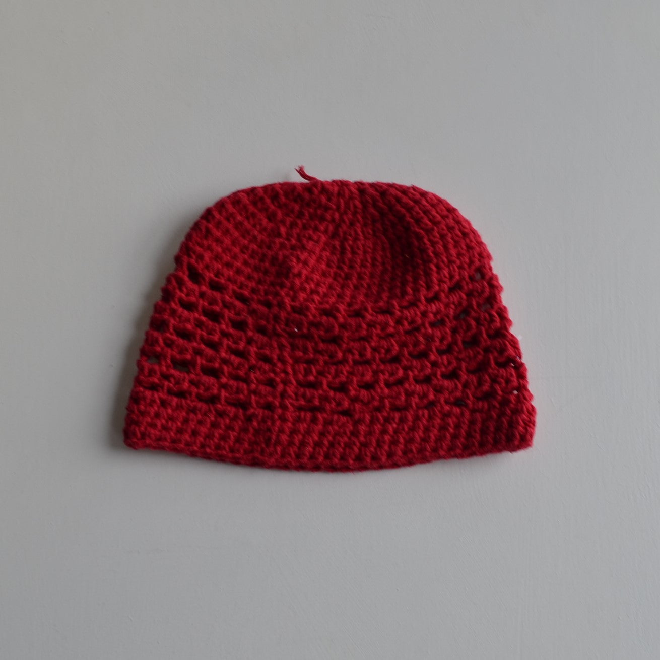 Knitted Burgundy Beanie Hat