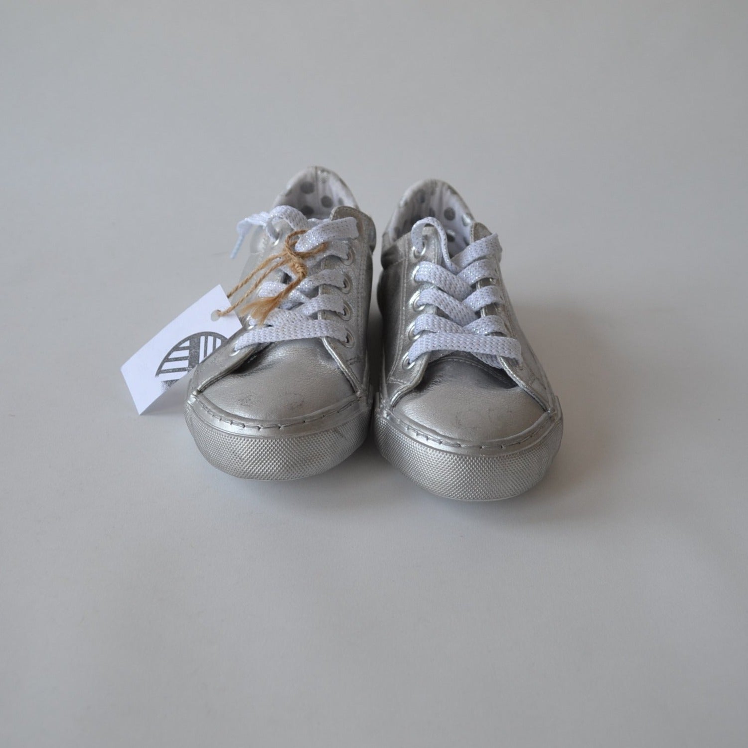 Silver plimsolls hot sale