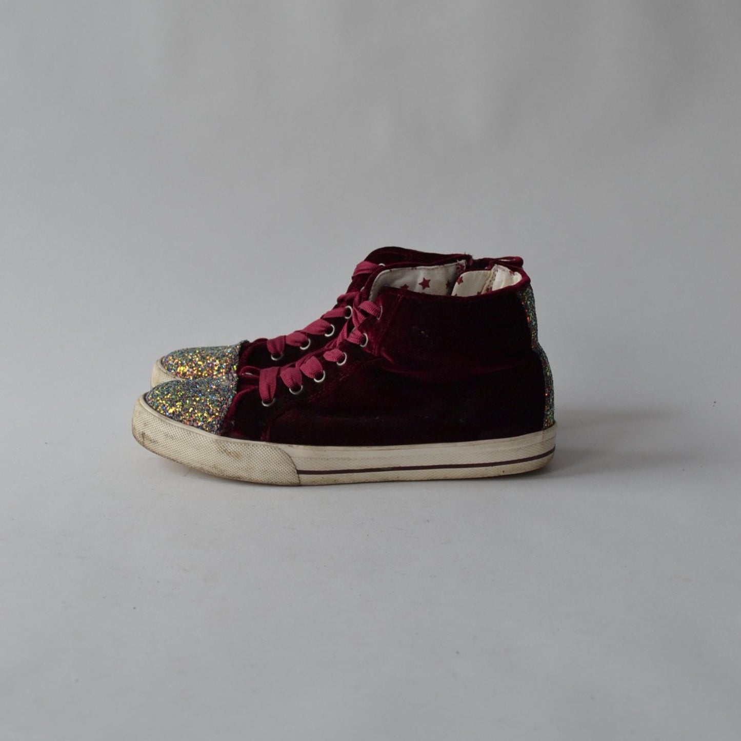 Trainers - M&S Sparkly Burgundy - Shoe Size 5
