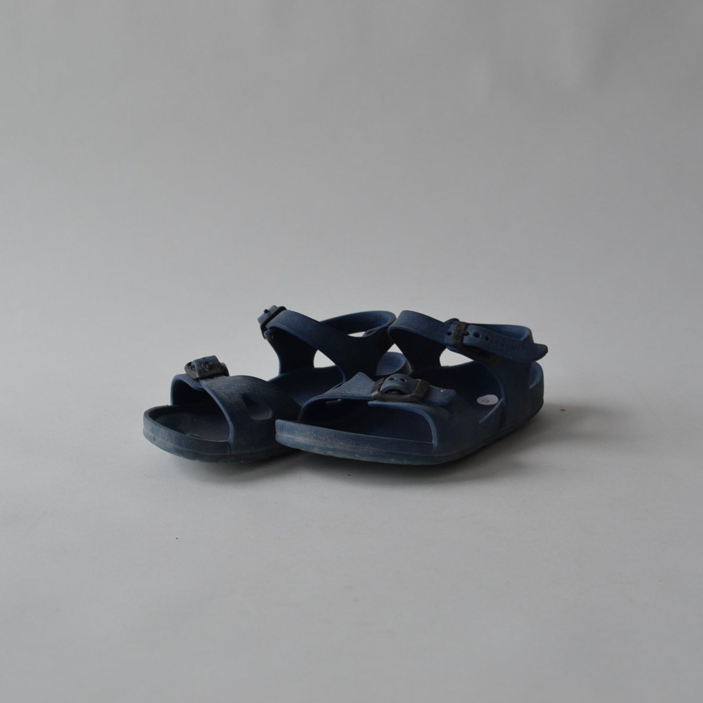 Sandals - Blue Plain - Shoe Size 10 (jr)