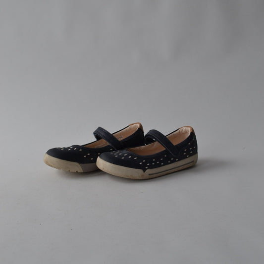 Shoes - Clarks Navy Dotted - Shoe Size 12.5 (jr)