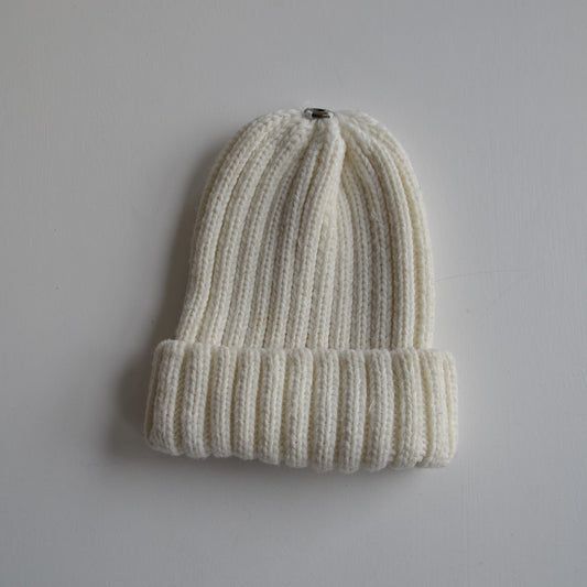 White Chunky Knit Hat