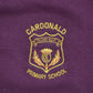 *Cardonald Primary burgundy jersey cardigan