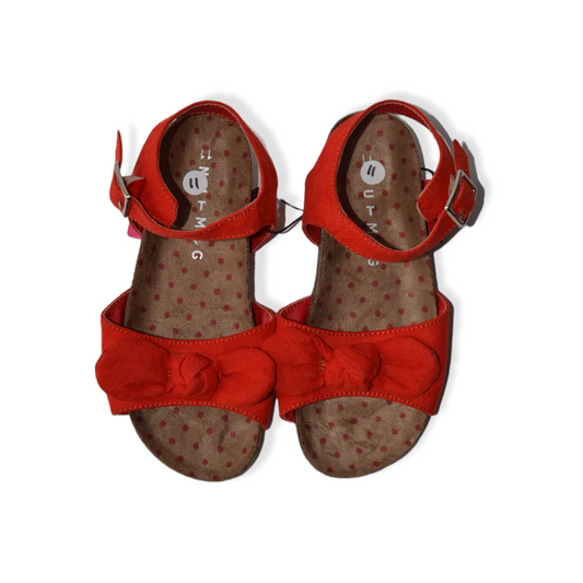 Nutmeg Red Bow Detail Sandals Shoe Size 11 (jr)