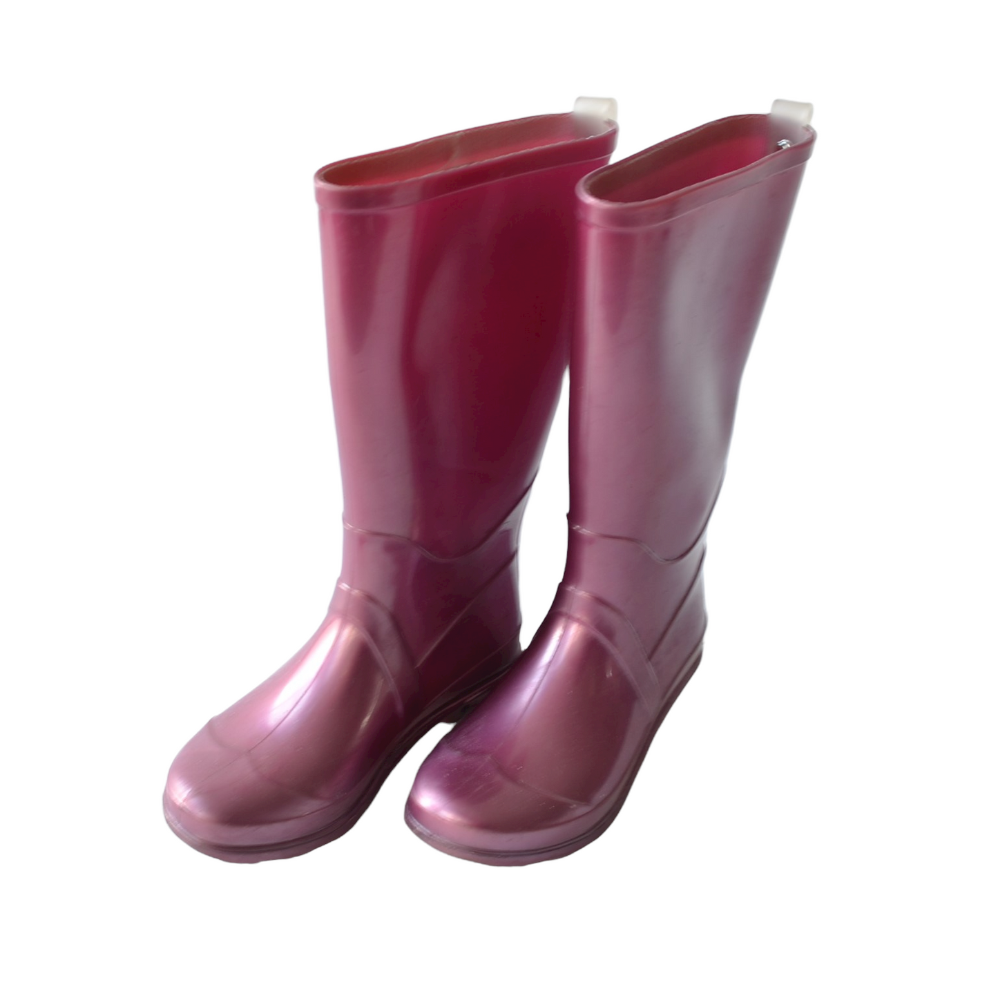 Glossy Pink Wellies Size 11 (jr)
