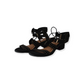 Candy Couture Black Ankle Sandals with Kitten Heel Sandals Shoe Size 1
