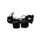 Candy Couture Black Ankle Sandals with Kitten Heel Sandals Shoe Size 1