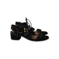 Candy Couture Black Ankle Sandals with Kitten Heel Sandals Shoe Size 1