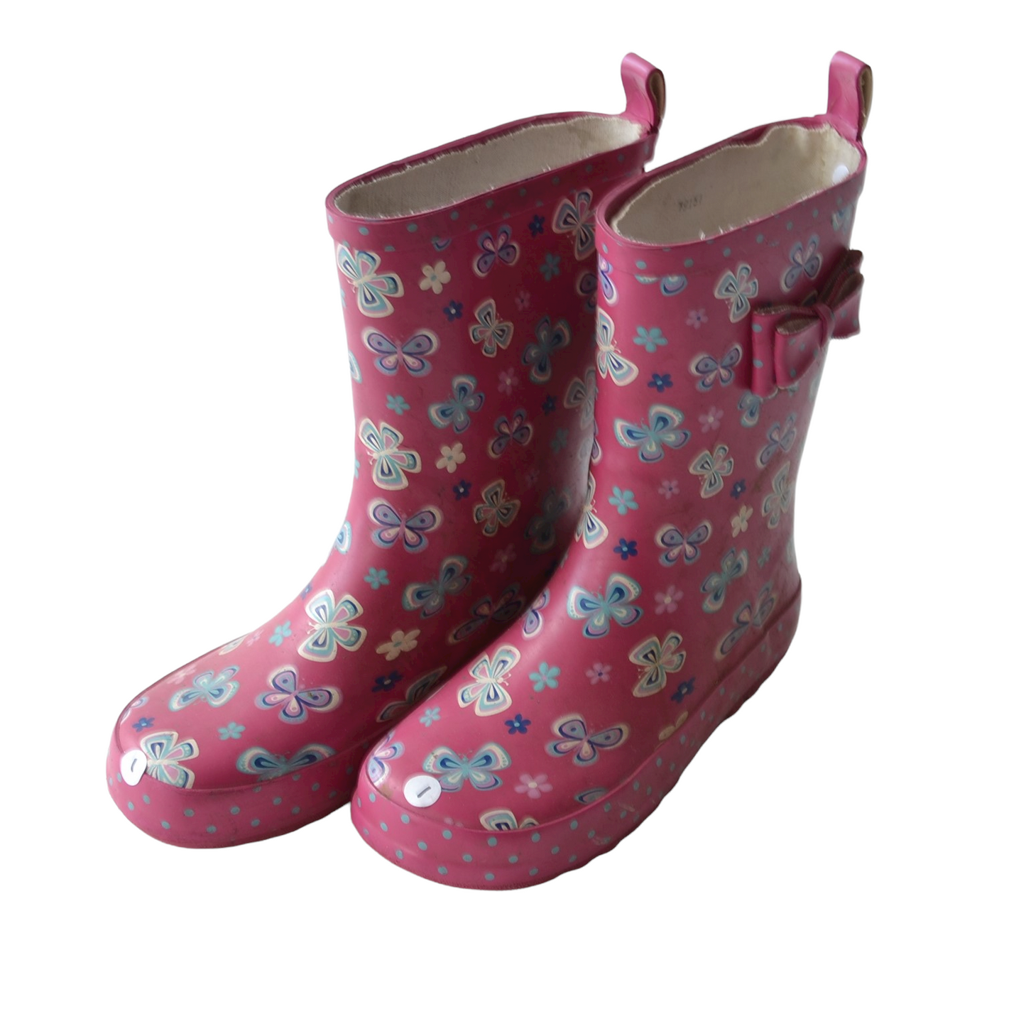 Pink Butterfly Wellies Size 1
