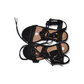 Candy Couture Black Ankle Sandals with Kitten Heel Sandals Shoe Size 1