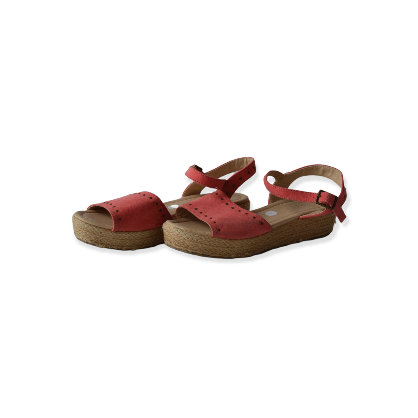 Mantaray Peachy Pink Lift Platform Sandals Shoe Size 1