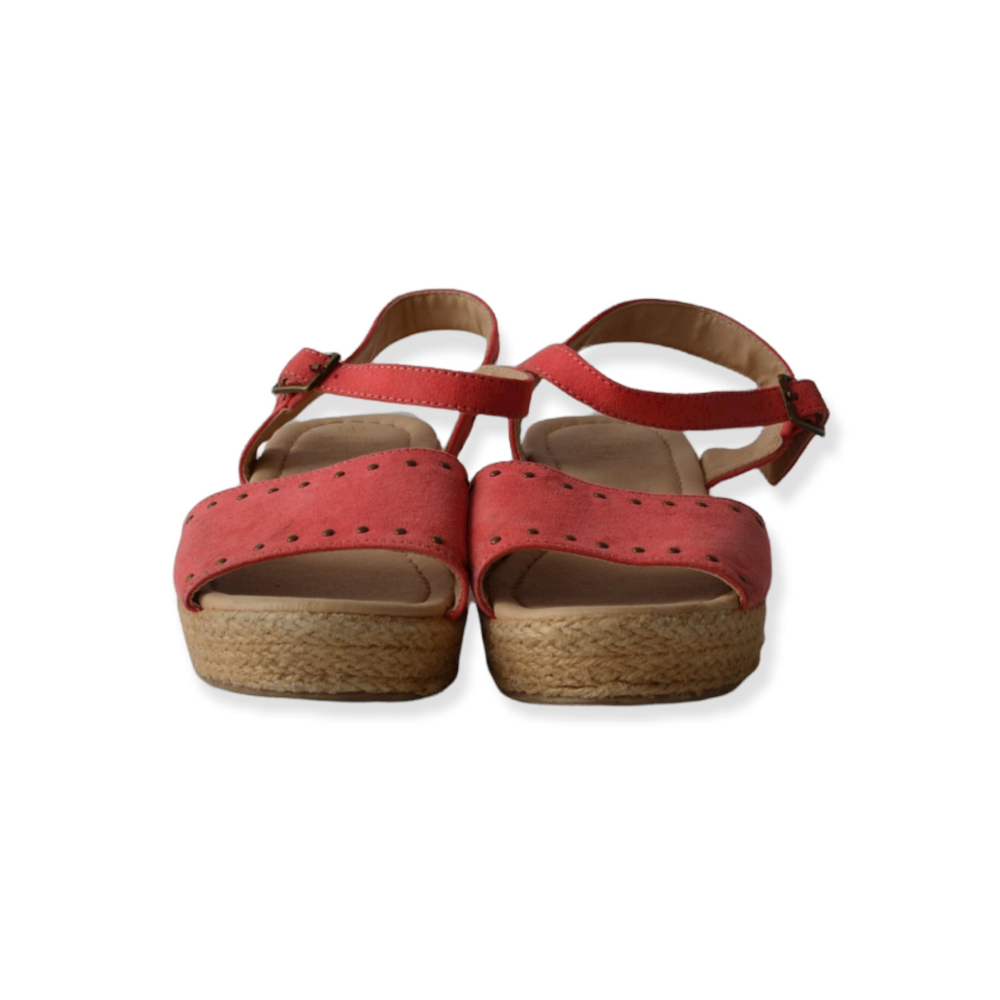 Mantaray Peachy Pink Lift Platform Sandals Shoe Size 1