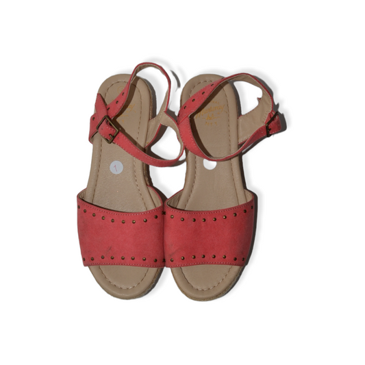 Mantaray Peachy Pink Lift Platform Sandals Shoe Size 1