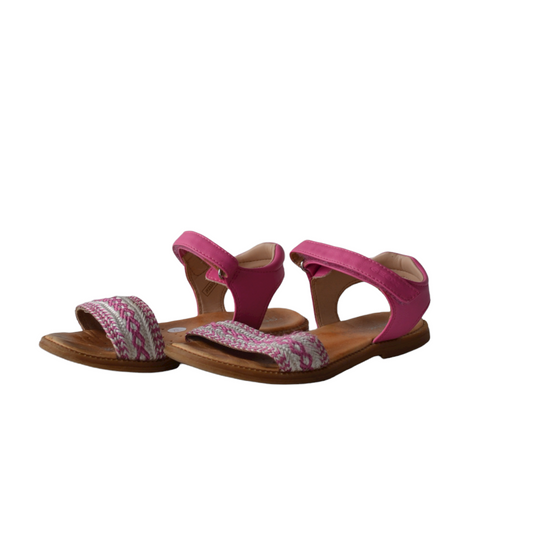 Geox Pink Embroidery Sandals Shoe Size 12.5 (jr)