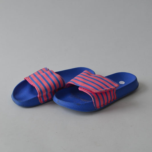 Blue and Peach Sliders Shoe Size 13 (jr)