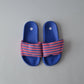 Blue and Peach Sliders Shoe Size 13 (jr)