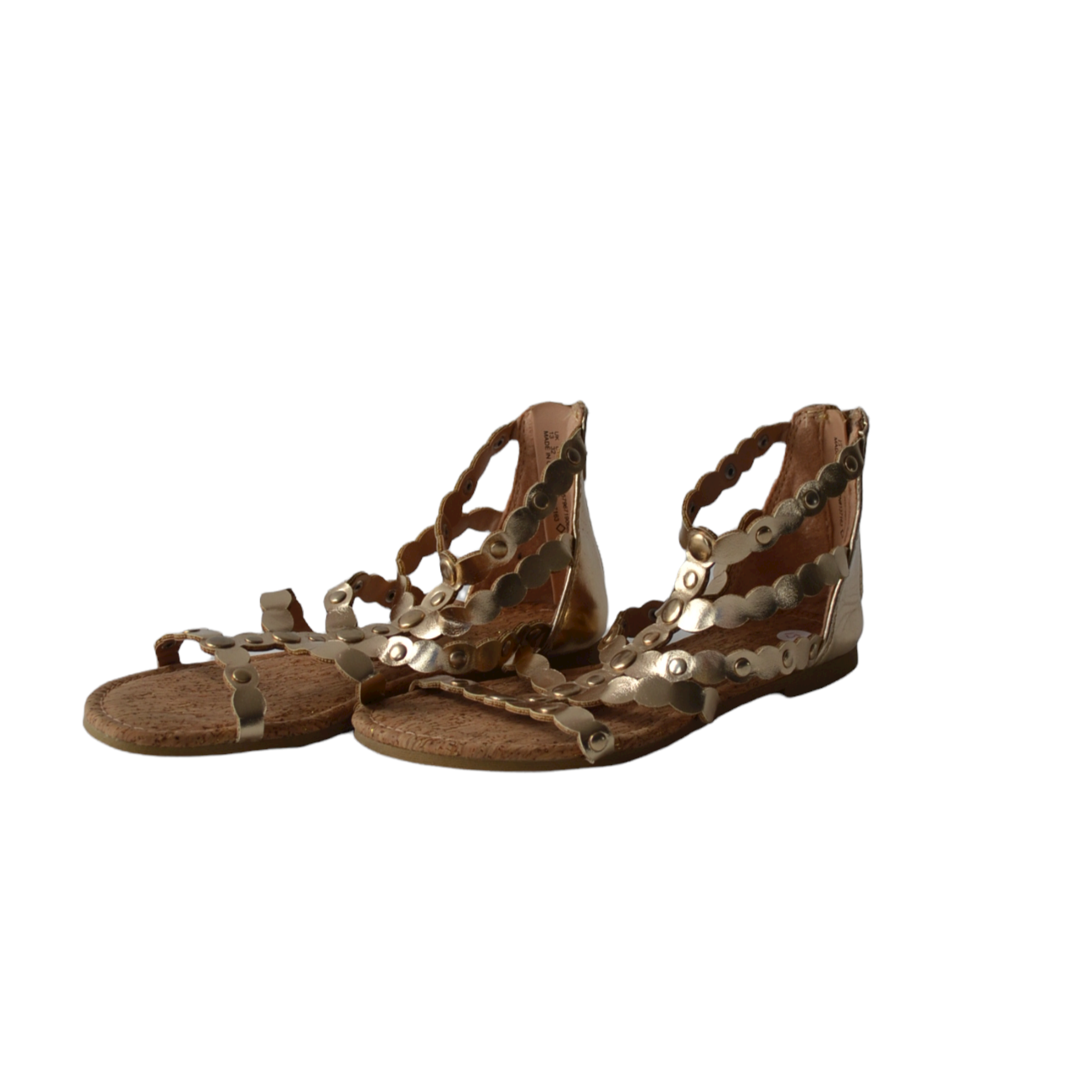 F&F Golden Gladiator Sandals Shoe Size 13 (jr)