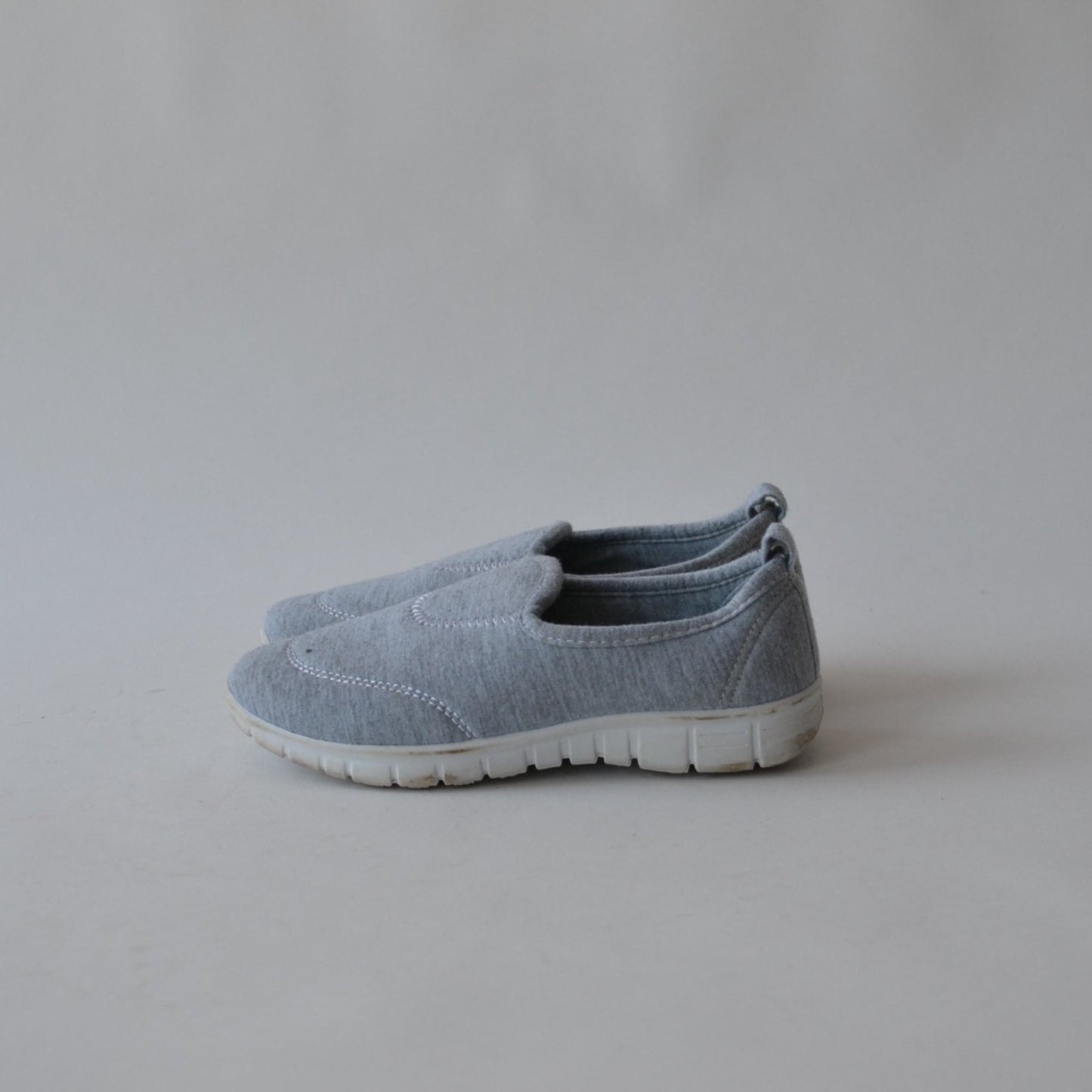 Grey Comfy Jersey Plimsolls Shoe Size 1