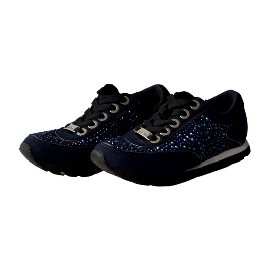 Mini Miss KG Navy Blue Gem Stone Trainers Shoe Size 13 (jr)
