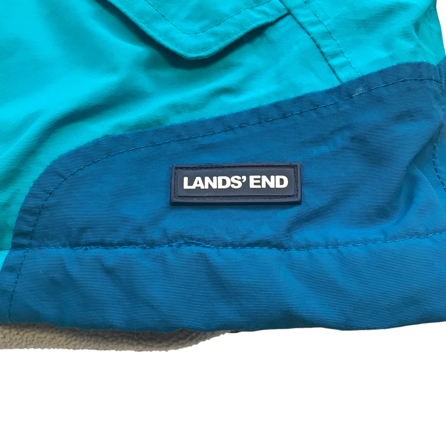 Lands' End Blue Waterproof Fleece Lined Jacket Age 10
