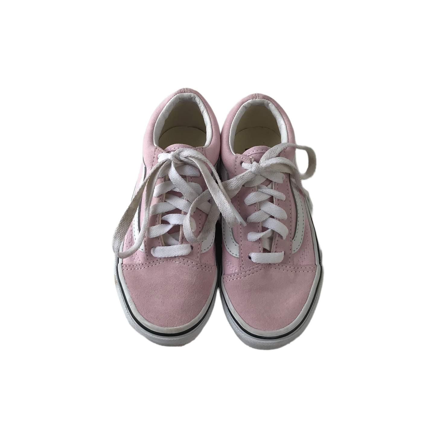 Vans Light Pink Leather Trainers Size UK 11.5 junior