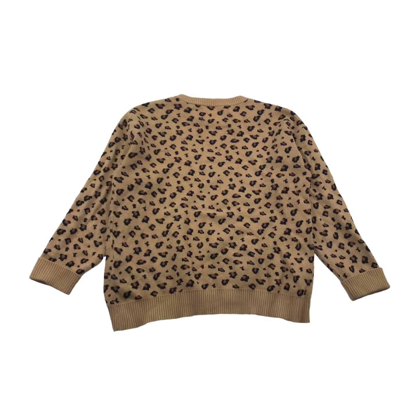 Zara Brown Animal Print Jumper with Silk Age 8