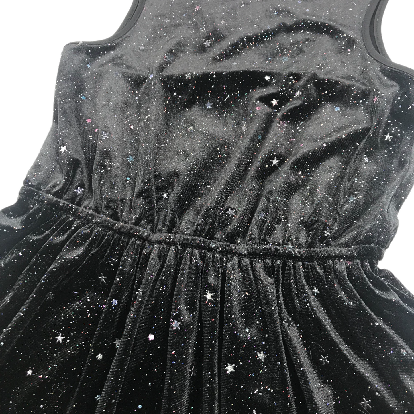 Bluezoo Black Velvet Silver Star Dress Age 9